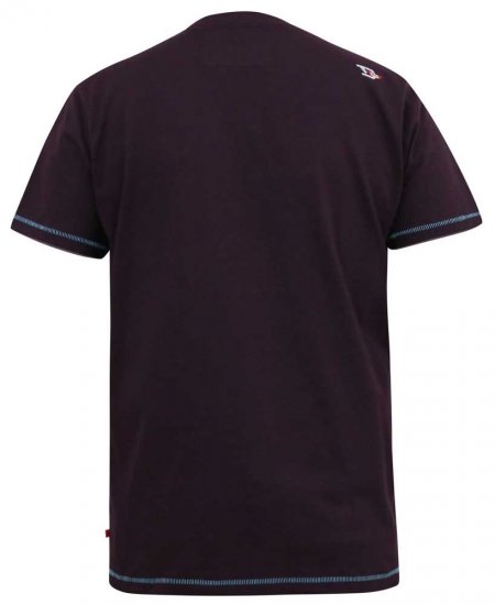 D555 NOVA Cali Surf Printed Crew Neck T-Shirt Plum - Camisetas - Camisetas - 2XL-14XL