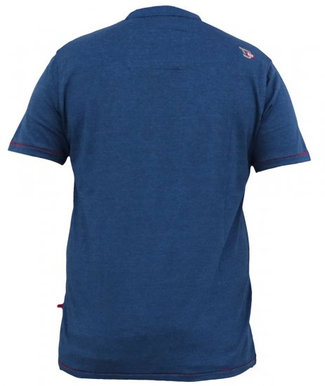 D555 BRADFORD Skeleton Biker Printed T-Shirt Navy - Camisetas - Camisetas - 2XL-14XL