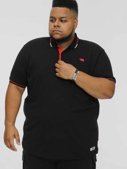 D555 SALFORD 2 Pique Polo Black - Polos - Polos 2XL-8XL