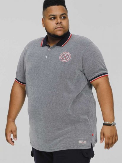 D555 KEMSTON Birds Eye Pique Polo Navy/White - Polos - Polos 2XL-8XL