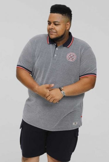 D555 KEMSTON Birds Eye Pique Polo Navy/White - Polos - Polos 2XL-8XL