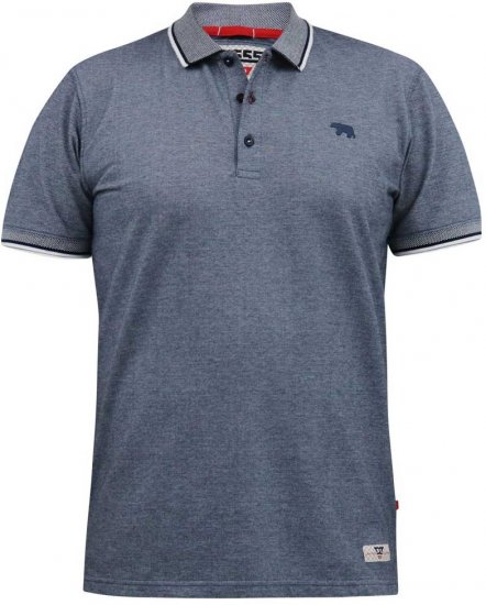 D555 GIBRALTAR Pique Polo Blue - Polos - Polos 2XL-8XL
