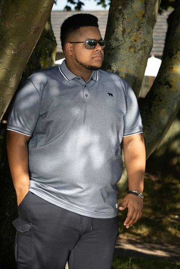 D555 GIBRALTAR Pique Polo Blue - Polos - Polos 2XL-8XL