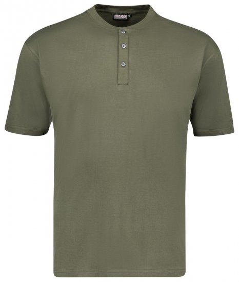 Adamo 139011 Camiseta Serafino Verde oliva - Camisetas - Camisetas - 2XL-14XL