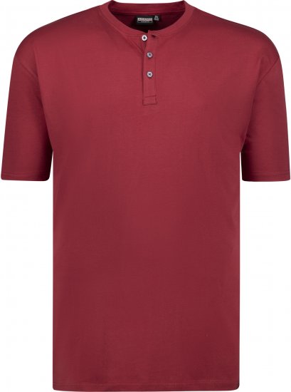 Adamo Silas Regular fit Serafino T-shirt Burgundy - Camisetas - Camisetas - 2XL-14XL