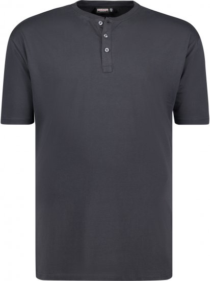 Adamo Silas Regular fit Serafino T-shirt Charcoal - Camisetas - Camisetas - 2XL-14XL