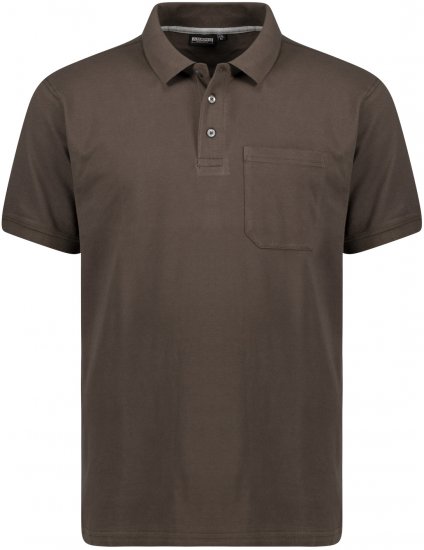 Adamo Klaas Regular fit Polo Shirt with Pocket Braun - Polos - Polos 2XL-8XL