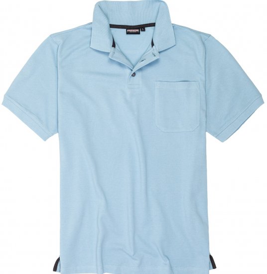 Adamo Klaas Regular fit Polo Shirt with Pocket Light Blue - Polos - Polos 2XL-8XL