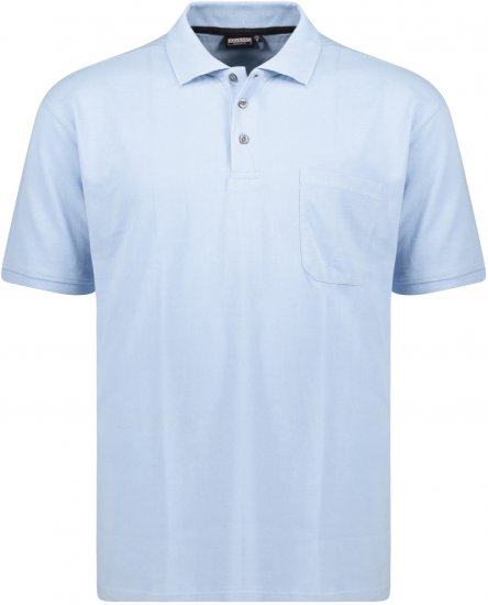 Adamo Klaas Regular fit Polo Shirt with Pocket Light Blue - Polos - Polos 2XL-8XL