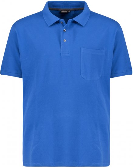 Adamo Klaas Regular fit Polo Shirt with Pocket Azur Blue - Polos - Polos 2XL-8XL