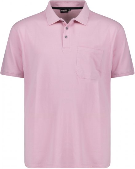 Adamo Klaas Regular fit Polo Shirt with Pocket Pink - Polos - Polos 2XL-8XL