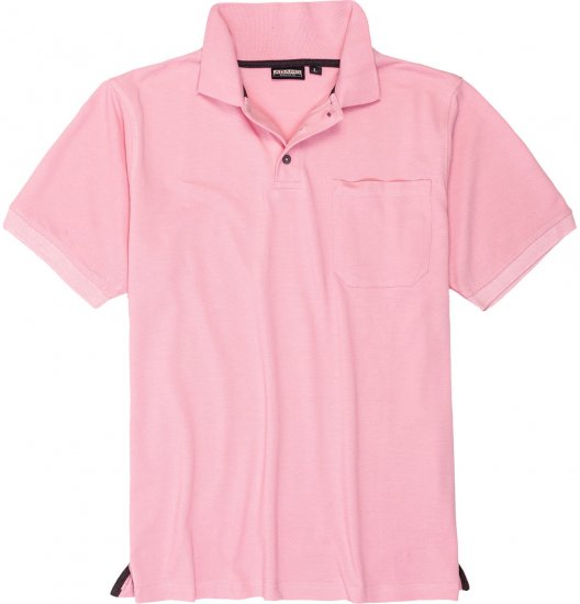 Adamo Klaas Regular fit Polo Shirt with Pocket Pink - Polos - Polos 2XL-8XL