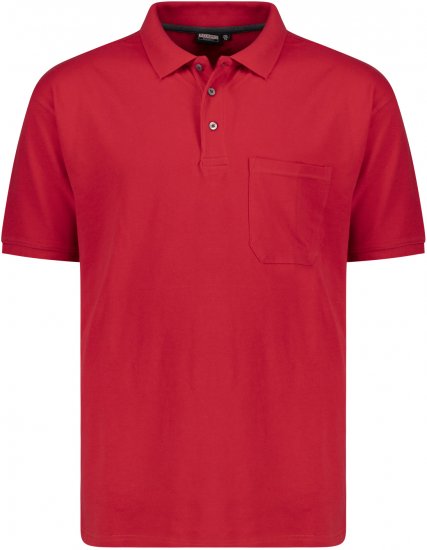 Adamo Klaas Regular fit Polo Shirt with Pocket Red - Polos - Polos 2XL-8XL