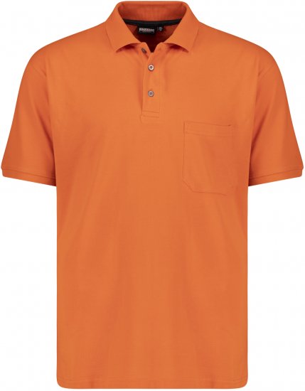 Adamo Klaas Regular fit Polo Shirt with Pocket Orange - Polos - Polos 2XL-8XL