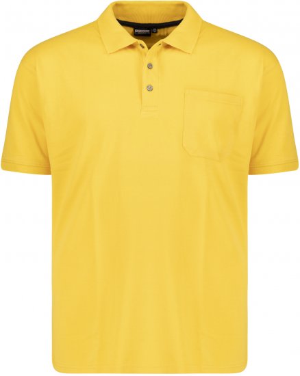 Adamo Klaas Regular fit Polo Shirt with Pocket Yellow - Polos - Polos 2XL-8XL