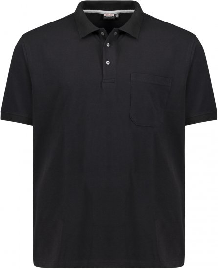 Adamo Klaas Regular fit Polo Shirt with Pocket Black - Polos - Polos 2XL-8XL