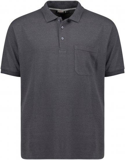 Adamo Klaas Regular fit Polo Shirt with Pocket Charcoal - Polos - Polos 2XL-8XL