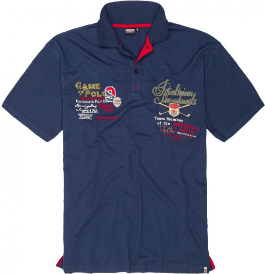 Adamo DURBAN Regular fit Polo Shirt Navy - Polos - Polos 2XL-8XL