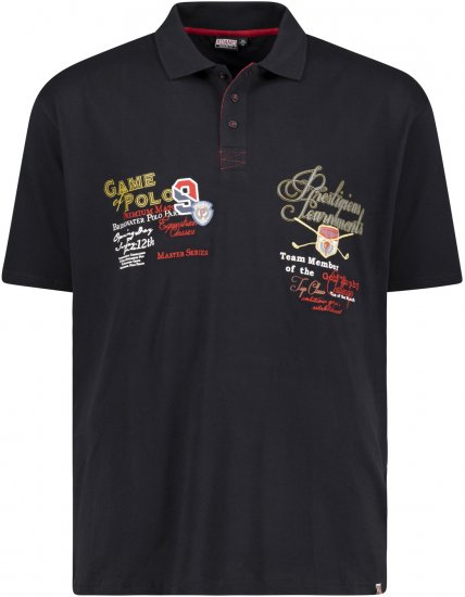 Adamo DURBAN Regular fit Polo Shirt Black - Polos - Polos 2XL-8XL