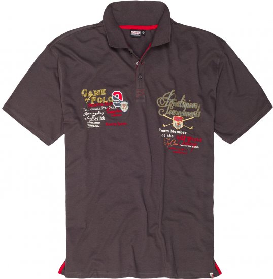 Adamo DURBAN Regular fit Polo Shirt Charocal - Polos - Polos 2XL-8XL