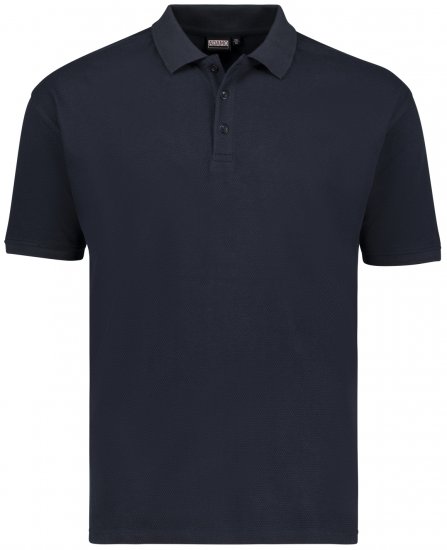 Adamo Stephan Waffelpique Poloshirt Navy - Polos - Polos 2XL-8XL