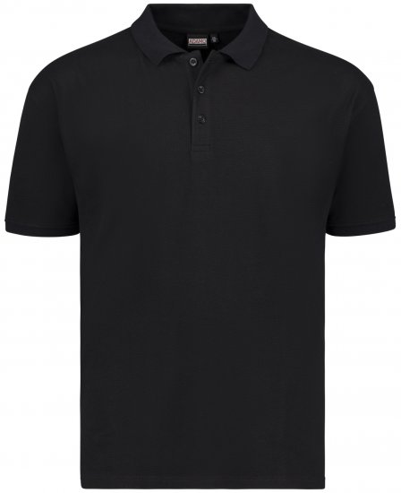 Adamo Stephan Waffelpique Poloshirt Black - Polos - Polos 2XL-8XL