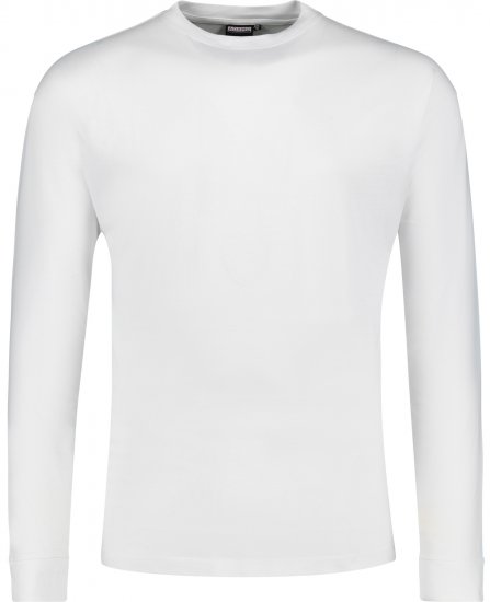 Adamo Floyd Comfort fit Long sleeve T-shirt White - Camisetas - Camisetas - 2XL-14XL