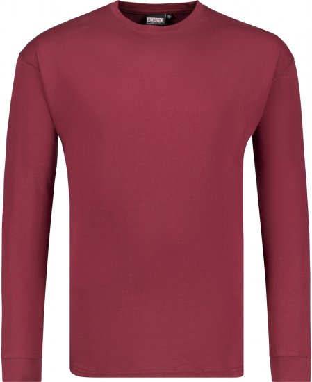 Adamo Floyd Comfort fit Long sleeve T-shirt Burgundy - Camisetas - Camisetas - 2XL-14XL