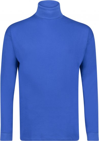 Adamo Fabio Comfort fit Turtleneck Long sleeve T-shirt Royal blue - Camisetas - Camisetas - 2XL-14XL