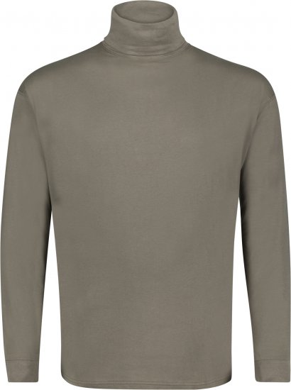 Adamo Fabio Comfort fit Turtleneck Long sleeve T-shirt Khaki - Camisetas - Camisetas - 2XL-14XL