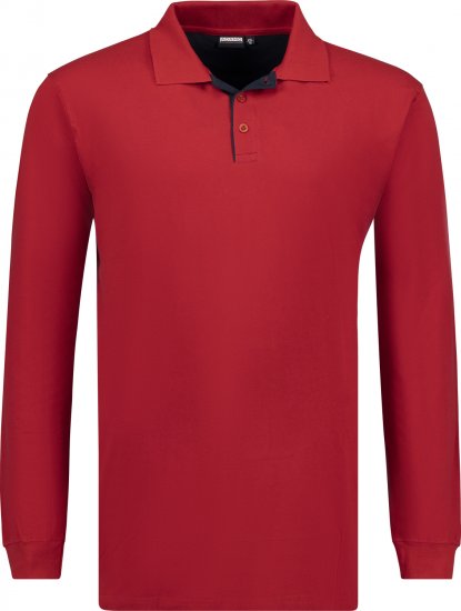 Adamo Peter Comfort fit Long sleeve Polo Red - Polos - Polos 2XL-8XL