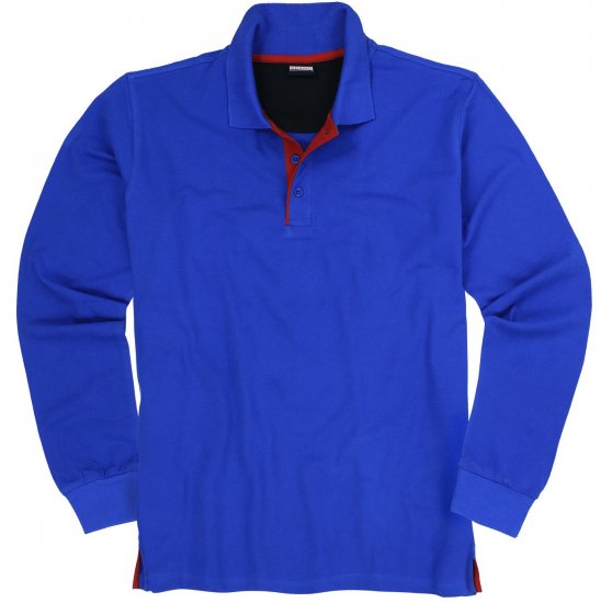Adamo Peter Comfort fit Long sleeve Polo Blue - Polos - Polos 2XL-8XL