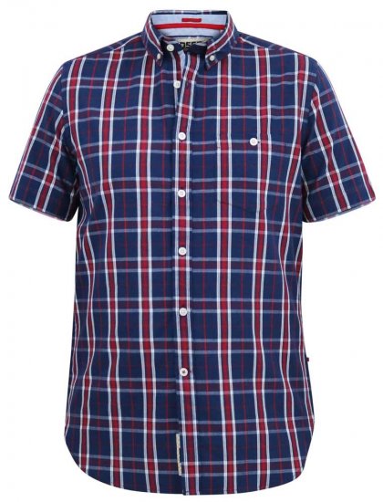 D555 ROYSTON S/S Shirt Navy - Camisas - Camisas 2XL-10XL