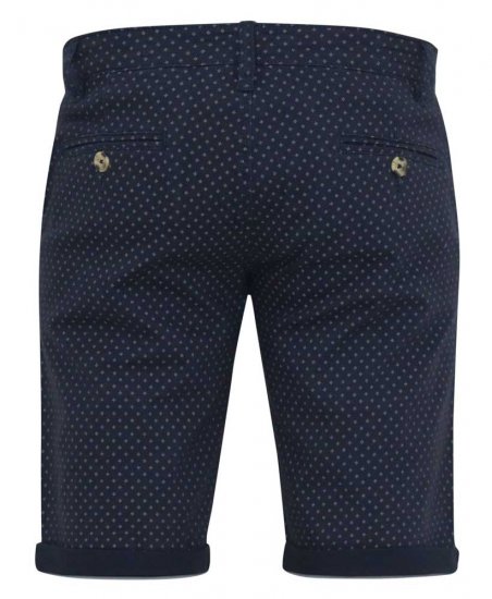 D555 DUDLEY AO Printed Stretch Chino Shorts Navy - Pantalones cortos - Pantalones cortos W40-W60