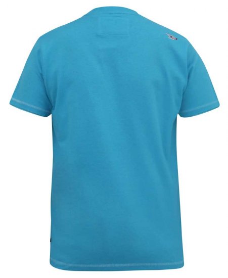 D555 AARON Surfers Paradise Printed Crew Neck T-Shirt Turquoise - Camisetas - Camisetas - 2XL-14XL