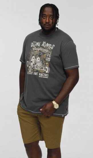 D555 BENNETT Dune Kings Buggy Printed Crew Neck T-Shirt Khaki - Camisetas - Camisetas - 2XL-14XL
