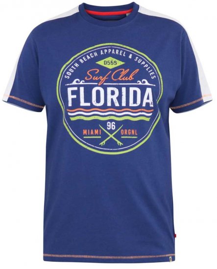 D555 CADMAN Florida Surf Club Printed Crew Neck T-Shirt - Camisetas - Camisetas - 2XL-14XL