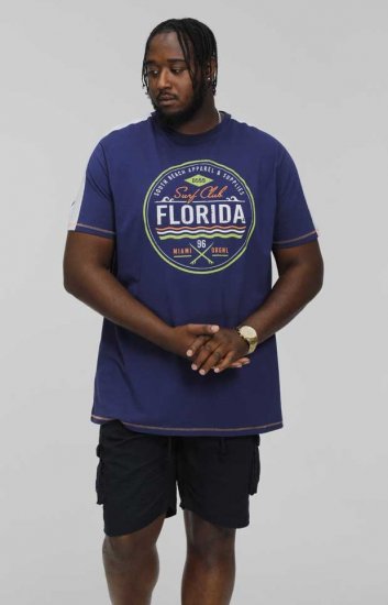 D555 CADMAN Florida Surf Club Printed Crew Neck T-Shirt - Camisetas - Camisetas - 2XL-14XL