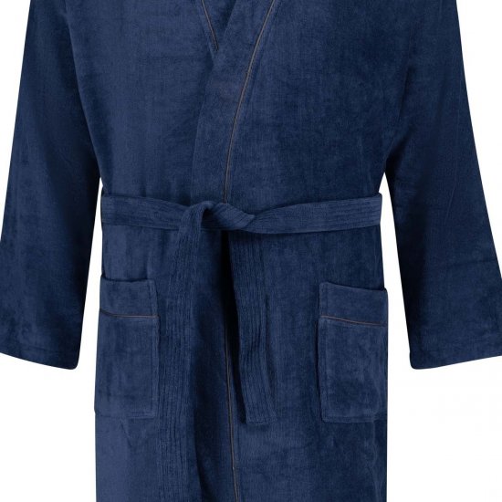 Adamo 149014 Albornoz de terciopelo Azul marino - Ropa interior - Ropa interior 2XL-8XL