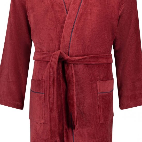 Adamo 149014 Albornoz de terciopelo Burdeos - Ropa interior - Ropa interior 2XL-8XL