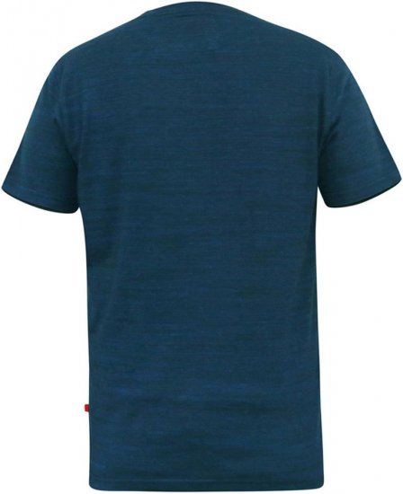 D555 ORSTON Reno Fabric Crew Neck T-Shirt With Chest Embroidery Blue Reno - Camisetas - Camisetas - 2XL-14XL
