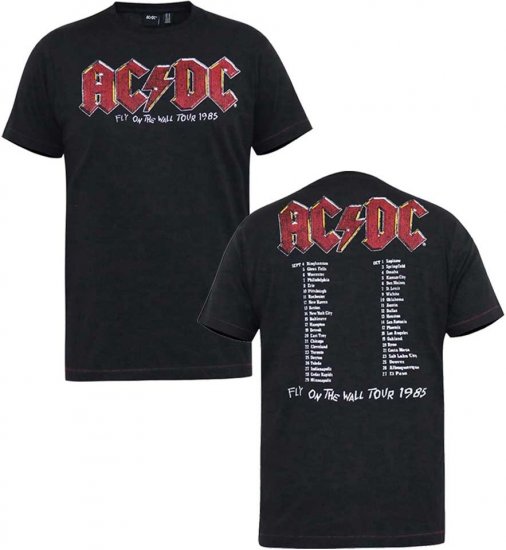 D555 JAILBREAK Official Ac/Dc Printed T-Shirt With Front And Back Print - Black - Camisetas - Camisetas - 2XL-14XL