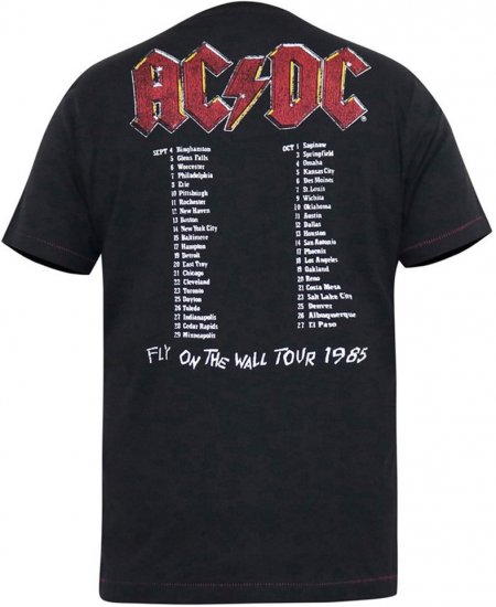 D555 JAILBREAK Official Ac/Dc Printed T-Shirt With Front And Back Print - Black - Camisetas - Camisetas - 2XL-14XL
