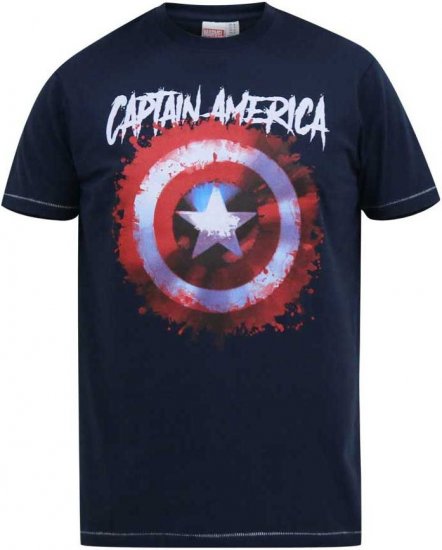D555 ROGERS Official Captain America Printed T-Shirt Dark Navy - Camisetas - Camisetas - 2XL-14XL