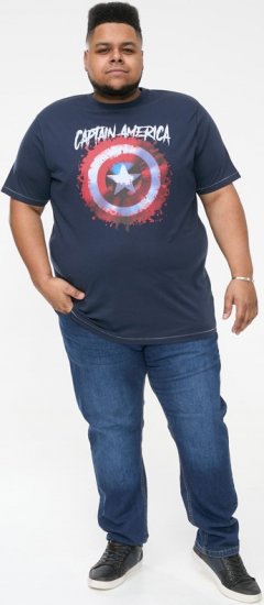 D555 ROGERS Official Captain America Printed T-Shirt Dark Navy - Camisetas - Camisetas - 2XL-14XL