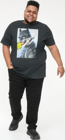 D555 MARTIN Official Batman Printed T-Shirt Washed Black - Camisetas - Camisetas - 2XL-14XL