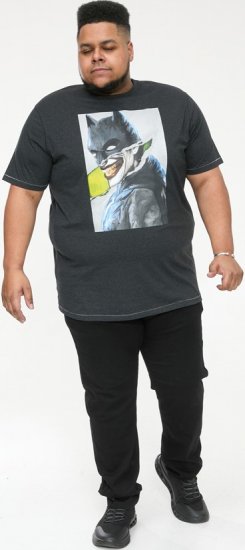 D555 MARTIN Official Batman Printed T-Shirt Washed Black - Camisetas - Camisetas - 2XL-14XL