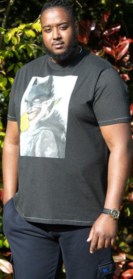 D555 MARTIN Official Batman Printed T-Shirt Washed Black - Camisetas - Camisetas - 2XL-14XL