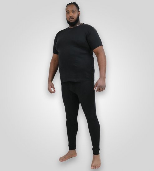 D555 Motherwell Thermal Short Sleeve T-Shirt Black - Ropa interior - Ropa interior 2XL-8XL