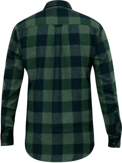 D555 GARFIELD Check Overshirt With Two Patch Pockets & Button Down Collar Navy - Camisas - Camisas 2XL-10XL